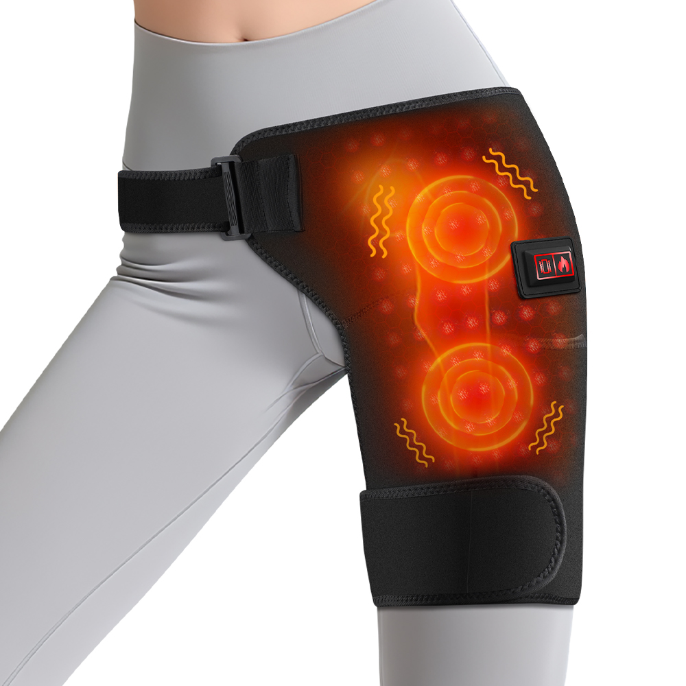 Posture Corrector Back Brace - Kabellose Beheizte Hüftstütze mit Vibrationsmassagegerät, Wärmewickel