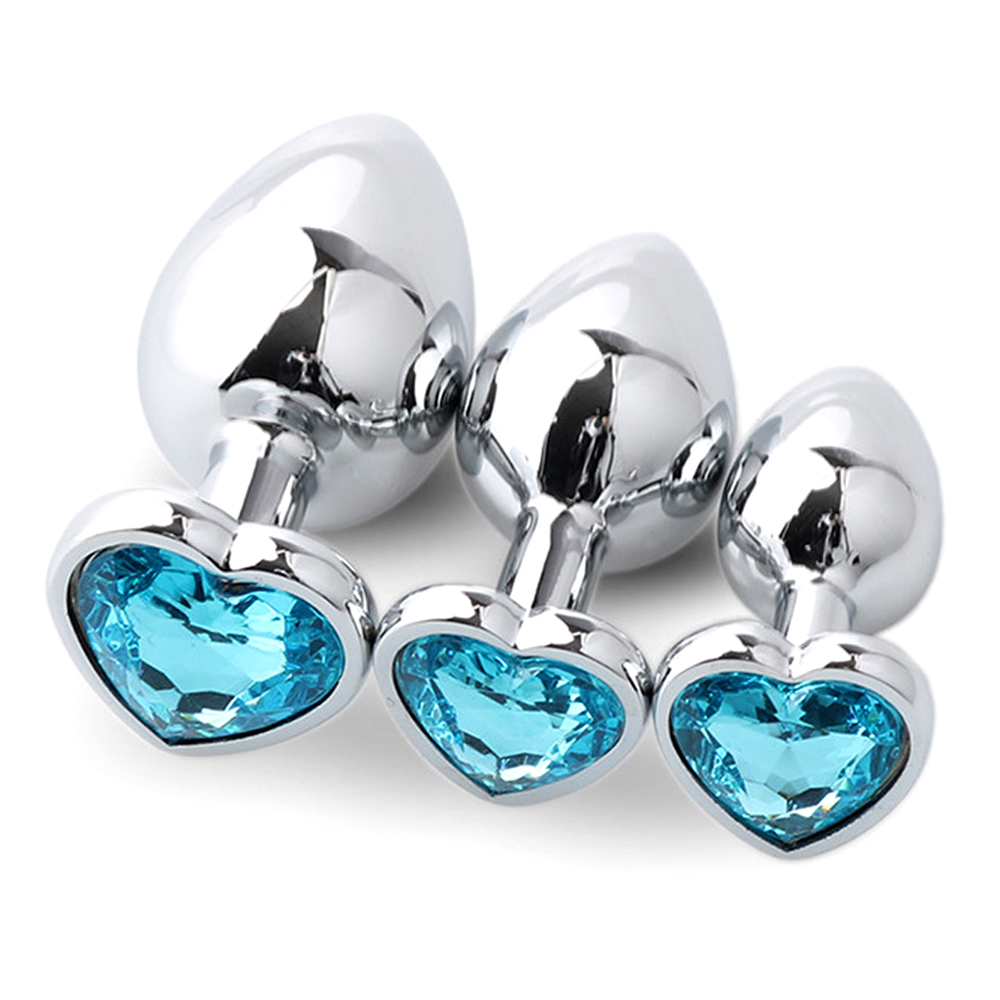Health Wellness Products - 3 Stück Metall-Analplug für Paare, Diamant-Butt-Plug,